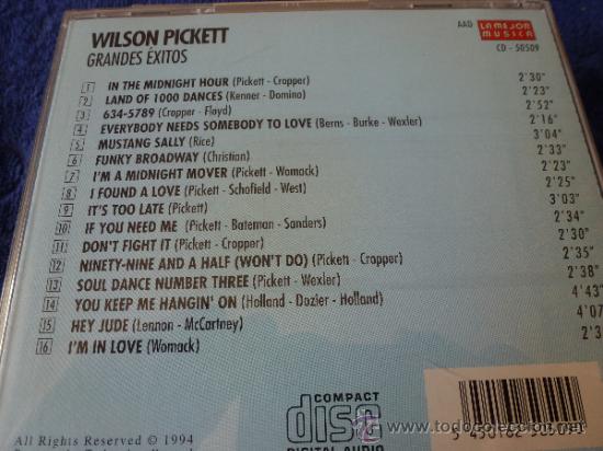 CDs de m&uacute;sica: CD- WILSON PICKETT. - Foto 2