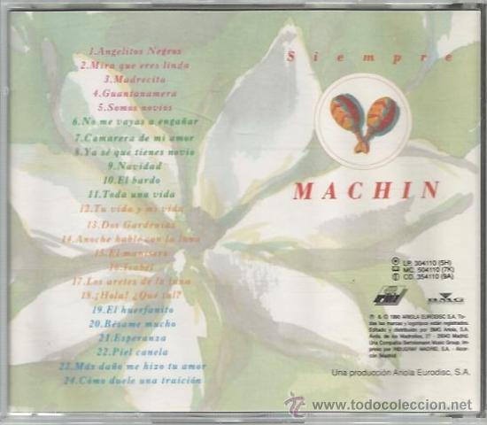 CDs de m&uacute;sica: CD  ANTONIO MACHIN - SIEMPRE MACHIN - 24 EXITOS ORIGINALES - Foto 2