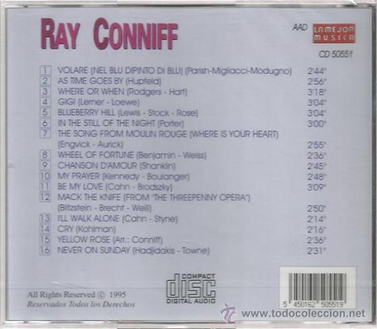 CDs de m&uacute;sica: CD RAY CONNIFF Y SU ORQUESTA & COROS  : VOLARE - Foto 2