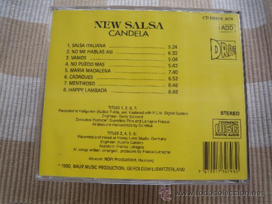 CDs de m&uacute;sica: CANDELA  New Salsa - Foto 2