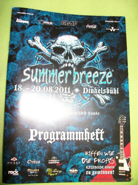 CDs de m&uacute;sica: PROGRAMA - SUMMER BREEZE 2011 - SIN USO - Foto 1