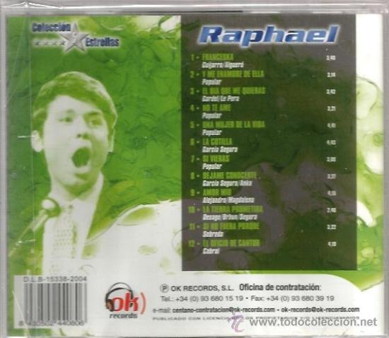CDs de m&uacute;sica: CD RAPHAEL - COLECCION 5 ESTRELLAS - Foto 2