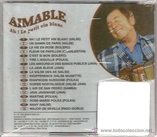 CDs de m&uacute;sica: CD AIMABLE - AH, LE PETIT VIN BLANC - Foto 2