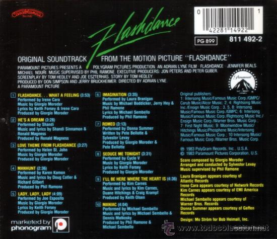 CDs de m&uacute;sica: B.S.O. - FLASHDANCE - compact disc.mirar portes antes de comprar - Foto 2