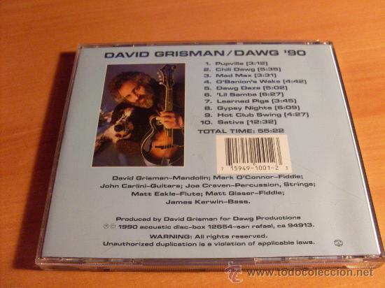 CDs de m&uacute;sica: DAVID GRISMAN (DAWG90 ) CD 1990 (CDIB4) - Foto 3