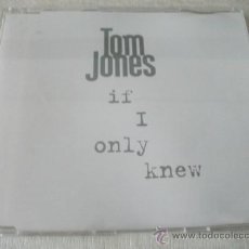 CDs de Música: CD SINGLE DE TOM JONES, IF I ONLY KNEW, 3 VERSIONES, EDITADO EN ALEMANIA, AÑO 1994