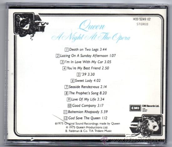 CDs de m&uacute;sica: CD QUEEN A NIGHT AT THE OPERA - Foto 2