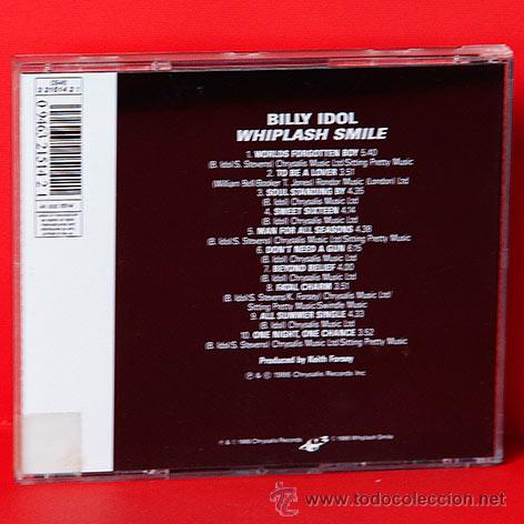 CDs de m&uacute;sica: Billy Idol Whiplash Smile CD - Foto 2