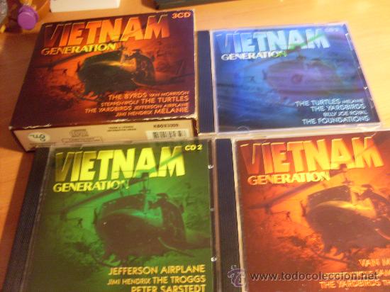 CDs de m&uacute;sica: VIETNAM GENERATION ( BYRDS, TURTLES, HENDRIX, MORRISON, YARDBYRDS...) 3 CD (CDIB3) - Foto 1