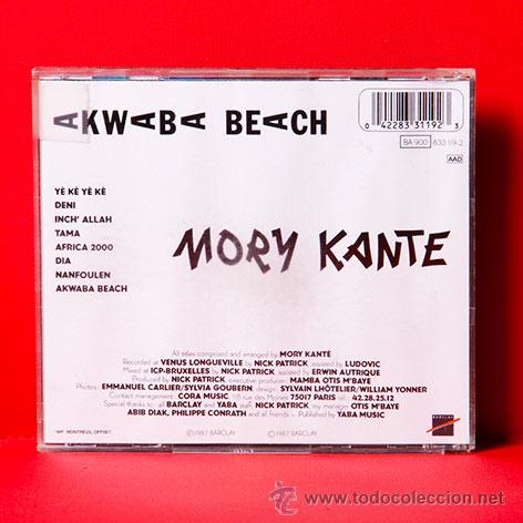 CDs de m&uacute;sica: MORY KANTE Akwaba Beach CD - Foto 2