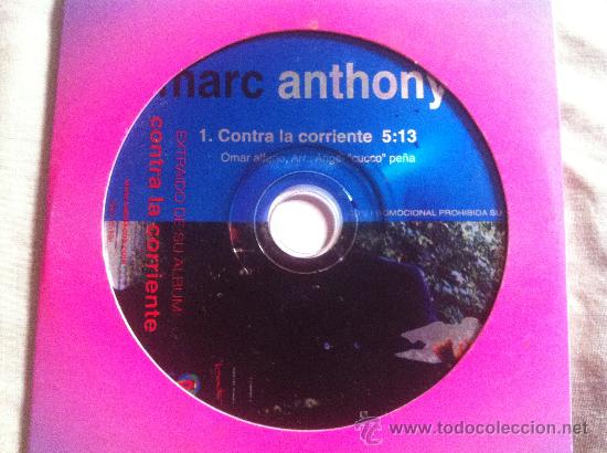 CDs de m&uacute;sica: CD SINGLE-MARC ANTHONY-CONTRA LA CORRIENTE - Foto 1