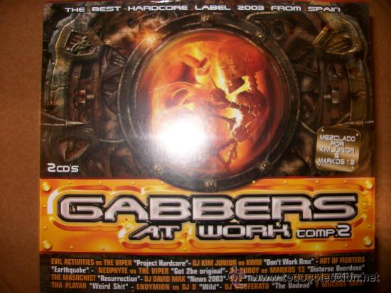 CDs de m&uacute;sica: 2 CD - GABBERS AT WORK COMP.2 - BLANCO Y NEGRO - PRECINTADO - Foto 1