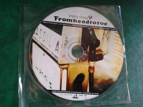 CDs de M&uacute;sica: cd single nuevo promo en funda de pl&aacute;stico Fromheadtotoe crying shoes subterfuge records