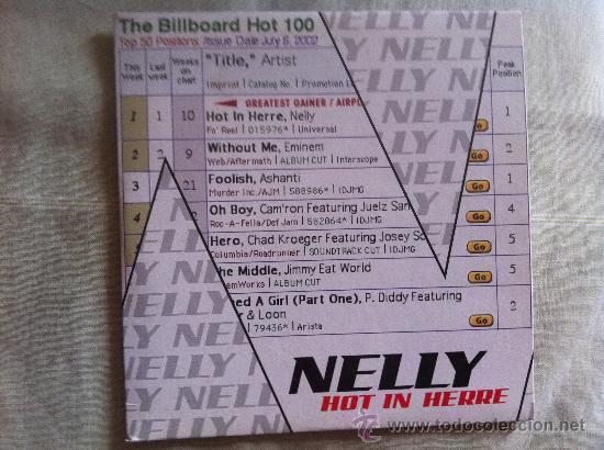 CDs de m&uacute;sica: CD SINGLE - NELLY - HOT IN HERRE - Foto 1