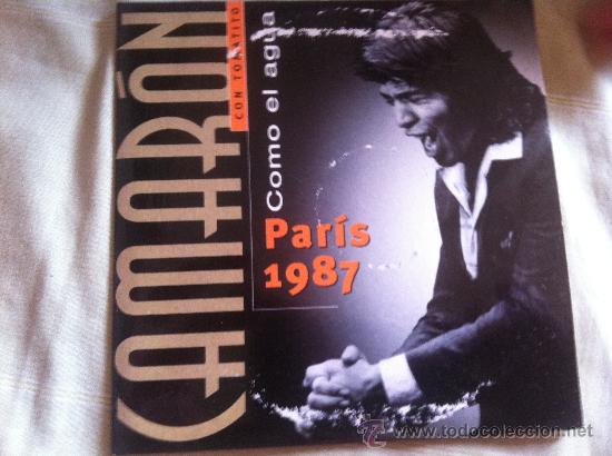 CDs de m&uacute;sica: CD SINGLE - CAMARON (CON TOMATITO) - COMO EL AGUA (PARIS 1987) - Foto 1