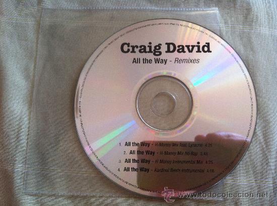 CDs de m&uacute;sica: CD SINGLE - CRAIG DAVID - ALL THE WAY - REMIXES - Foto 1