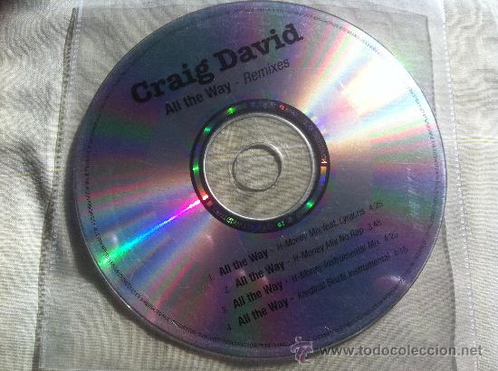 CDs de m&uacute;sica: CD SINGLE - CRAIG DAVID - ALL THE WAY - REMIXES - Foto 1