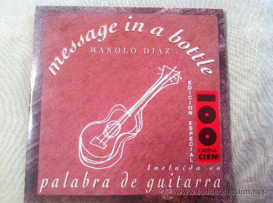 CDs de m&uacute;sica: CD SINGLE - MANOLO DIAZ - MESSAGE IN A BOTTLE- EDC.ESP. CADENA 100 - Foto 1