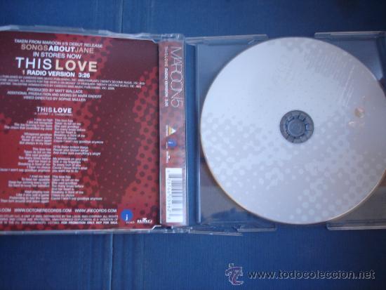 CDs de m&uacute;sica: MAROON 5   THIS LOVE   PROMO  CD- SINGLE - Foto 2