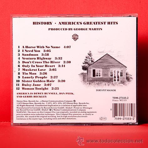 CDs de m&uacute;sica: AMERICAS GREATEST HITS HISTORY CD - Foto 2