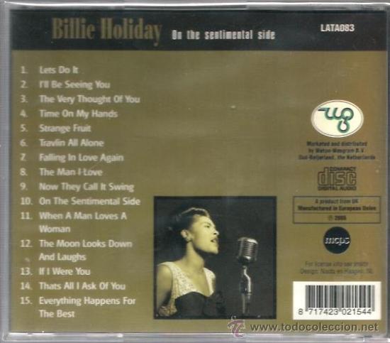 CDs de m&uacute;sica: CD BILLIE HOLIDAY .:  ON THE SENTIMENTAL SIDE - Foto 2