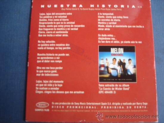 CDs de m&uacute;sica: MELON DIESEL   NUESTRA HISTORIA  PROMO  CD-SINGLE - Foto 2