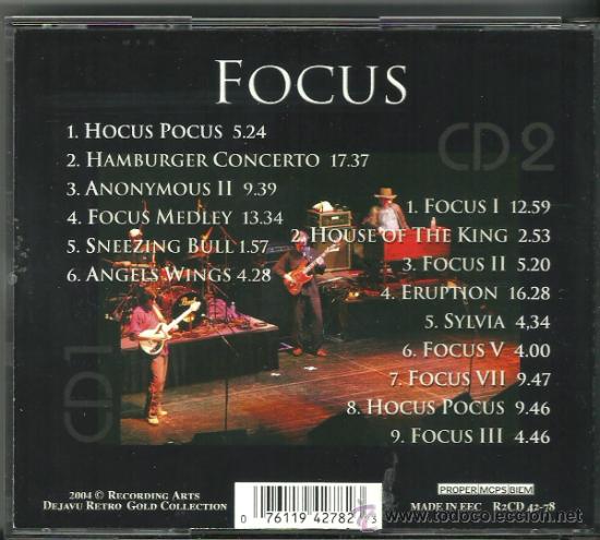 CDs de m&uacute;sica: focus - doble cd the best of - Foto 2