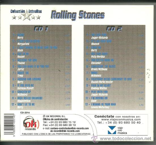 CDs de m&uacute;sica: rolling stones- coleccion 5 estrellas doble cd - Foto 2
