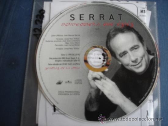 CDs de m&uacute;sica: SERRAT  DONDEQUIERA QUE ESTES CD SINGLE PROMO - Foto 1