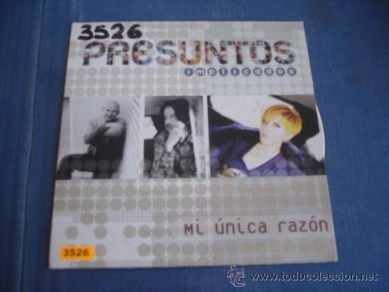 CDs de m&uacute;sica: PRESUNTOS IMPLICADOS  MI UNICA RAZON   CD SINGLE - Foto 1