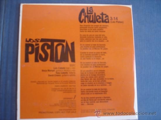 CDs de m&uacute;sica: LOS PISTON  LA CHULETA  PROMO CD SINGLE - Foto 2