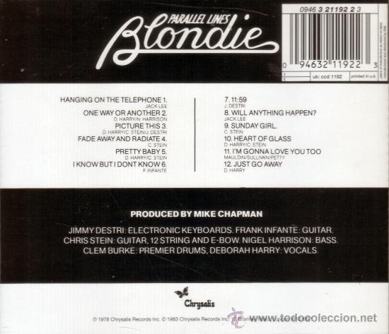 CDs de m&uacute;sica: BLONDIE - PARALLEL LINES - compact disc.mirar portes antes de comprar - Foto 2