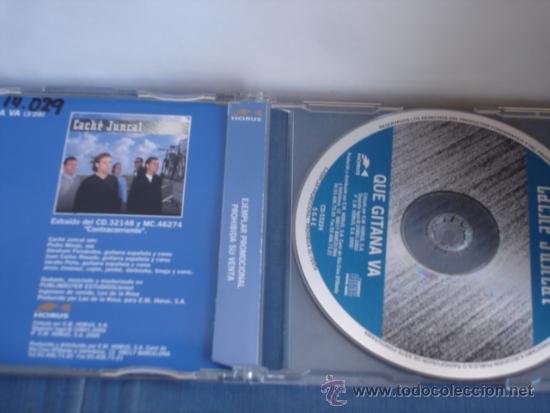 CDs de m&uacute;sica: CACHE JUNCAL   QUE GITANA VA  PROMO  CD-SINGLE - Foto 2