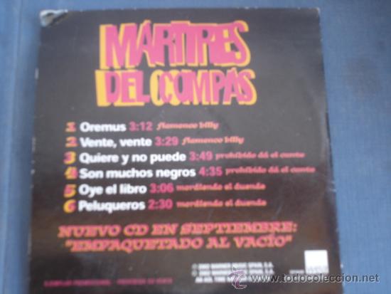 CDs de m&uacute;sica: MARTIRES DEL COMPAS     PROMO  CD-MAXI 6 TRACKS - Foto 2