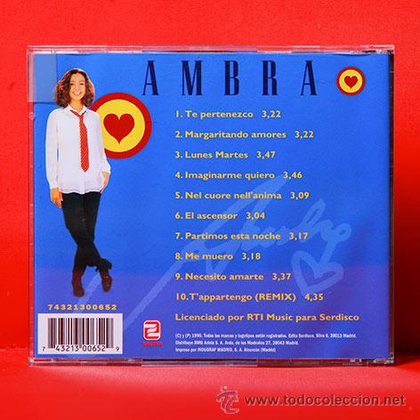 CDs de m&uacute;sica: AMBRA TE PERTENEZCO CD - Foto 2