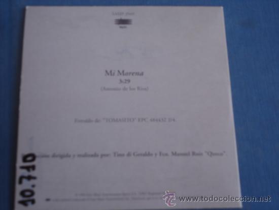 CDs de m&uacute;sica: TOMASITO   MI MORENA  CD-SINGLE - Foto 2