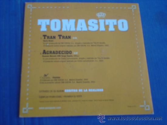 CDs de m&uacute;sica: TOMASITO   TRAN TRAN  PROMO  CD-SINGLE - Foto 2