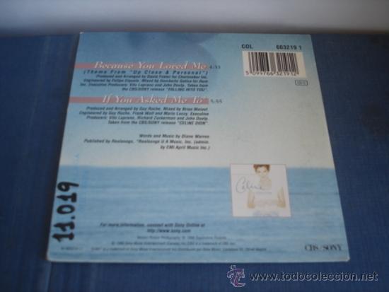CDs de m&uacute;sica: CELINE DION  BECAUSE YOU LOVED ME +1  CD SINGLE - Foto 2