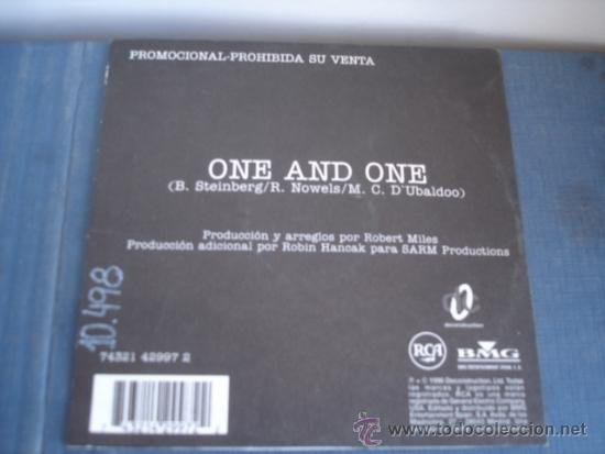 CDs de m&uacute;sica: ROBERT MILES ONE AND ONE   promo cd single - Foto 2
