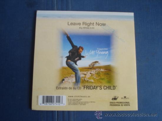 CDs de m&uacute;sica: WILL YOUNG   LEAVE RIGHT NOW  PROMO CD-SINGLE - Foto 2