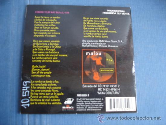 CDs de m&uacute;sica: MALOU   COMING YOUR WAY  PROMO CD-SINGLE - Foto 2