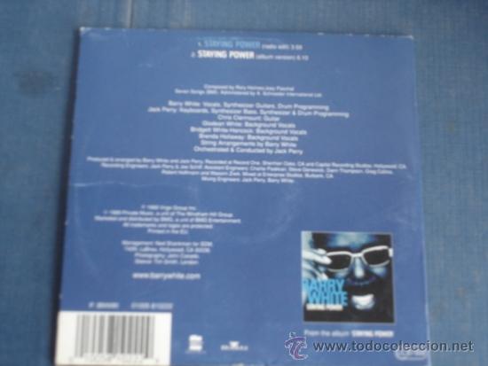 CDs de m&uacute;sica: BARRY WHITE STAYING POWER+1  CD SINGLE - Foto 2