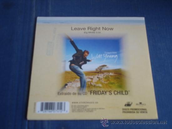 CDs de m&uacute;sica: WILL YOUNG  LEAVE RIGHT NOW  PROMO CD SINGLE - Foto 2