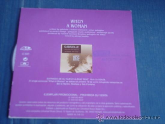 CDs de m&uacute;sica: GABRIELLE  WHEN A WOMAN  PROMO CD SINGLE - Foto 2