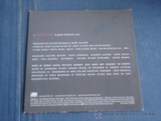 CDs de m&uacute;sica: JEWEL  INTUITION  CD, Single, Promo - Foto 2