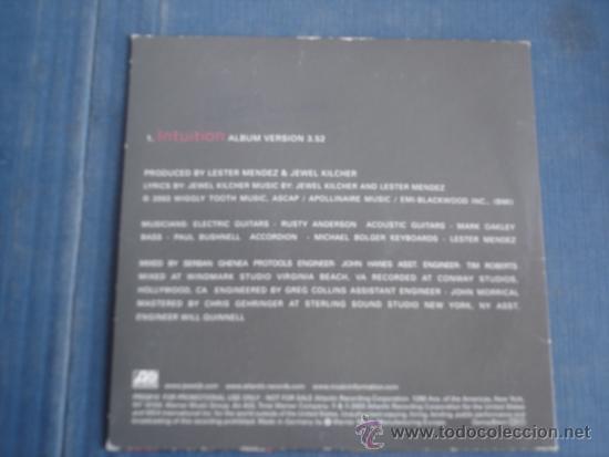 CDs de m&uacute;sica: JEWEL   INTUITION  PROMO CD-SINGLE - Foto 2