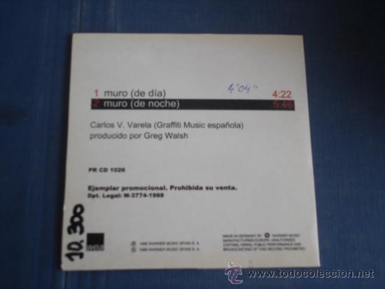 CDs de m&uacute;sica: MIGUEL BOSE   MURO  PROMO CD-SINGLE - Foto 2