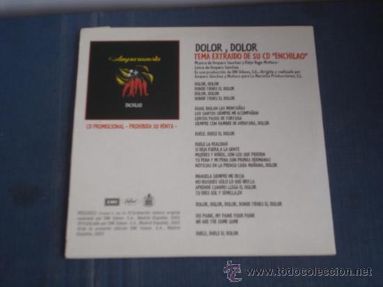 CDs de m&uacute;sica: AMPARANOIA   DOLOR,DOLOR  PROMO CD-SINGLE - Foto 2