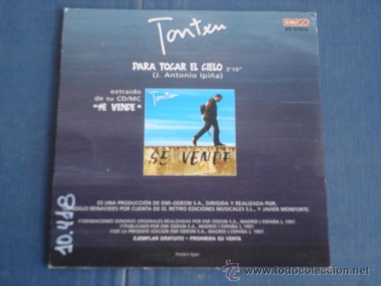 CDs de m&uacute;sica: TONTXU  PARA TOCAR EL CIELO  PROMO CD SINGLE - Foto 2