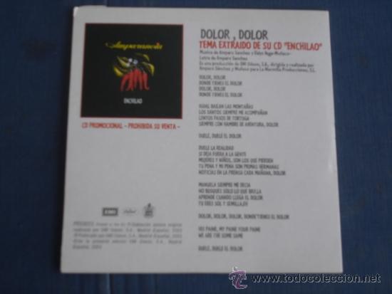 CDs de m&uacute;sica: AMPARANOIA DOLOR, DOLOR  PROMO CD  SINGLE - Foto 2